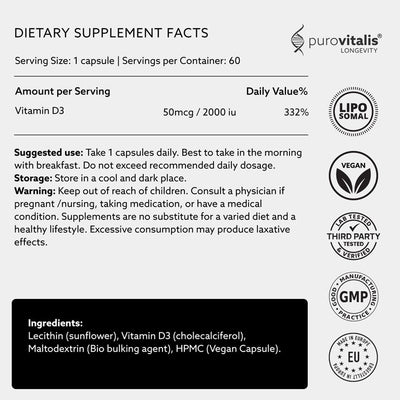 Liposomal Vitamin D3 2000 IU